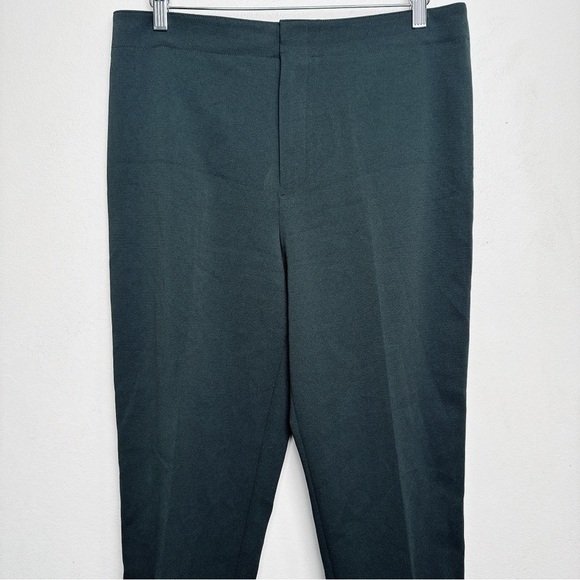 Club Monaco Womens 12 Dark Green Tapered Leg Crepe Trouser - Picture 2 of 12